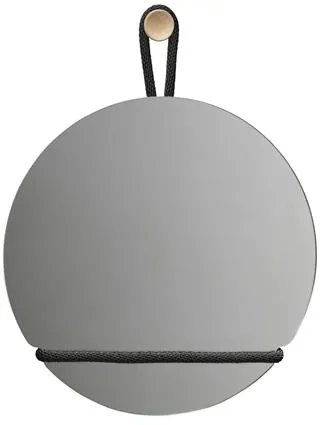 Design House Stockholm Lasso Spegel Rund Klar/Svart
