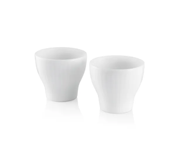 Royal Copenhagen Vit räfflad äggkopp - 2 st